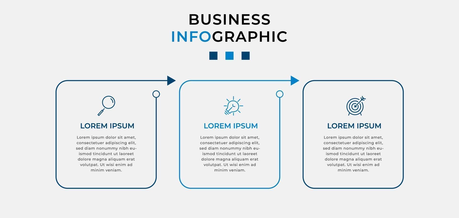 Infographic design business template with icons and 3 options or steps vector