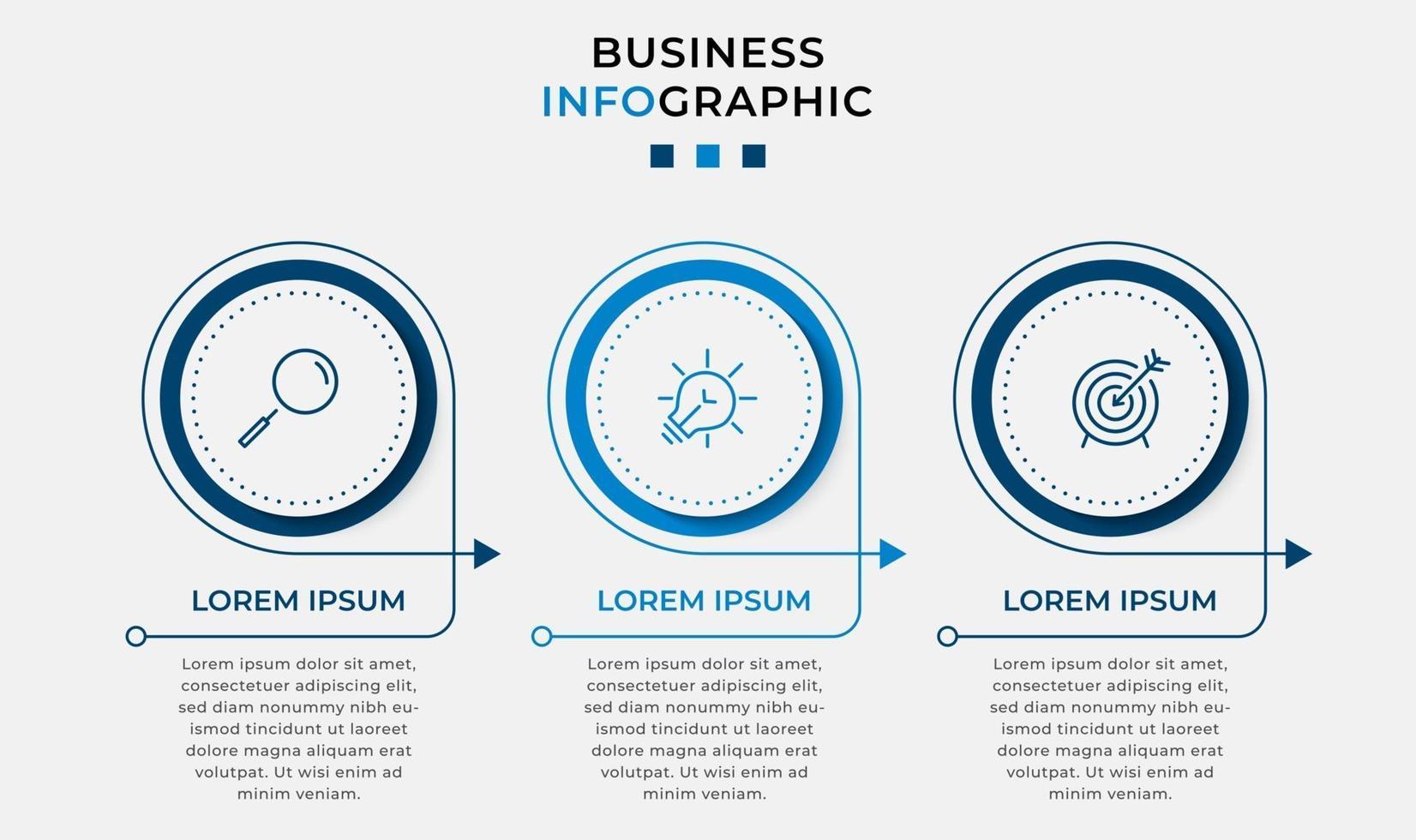Infographic design business template with icons and 3 options or steps vector