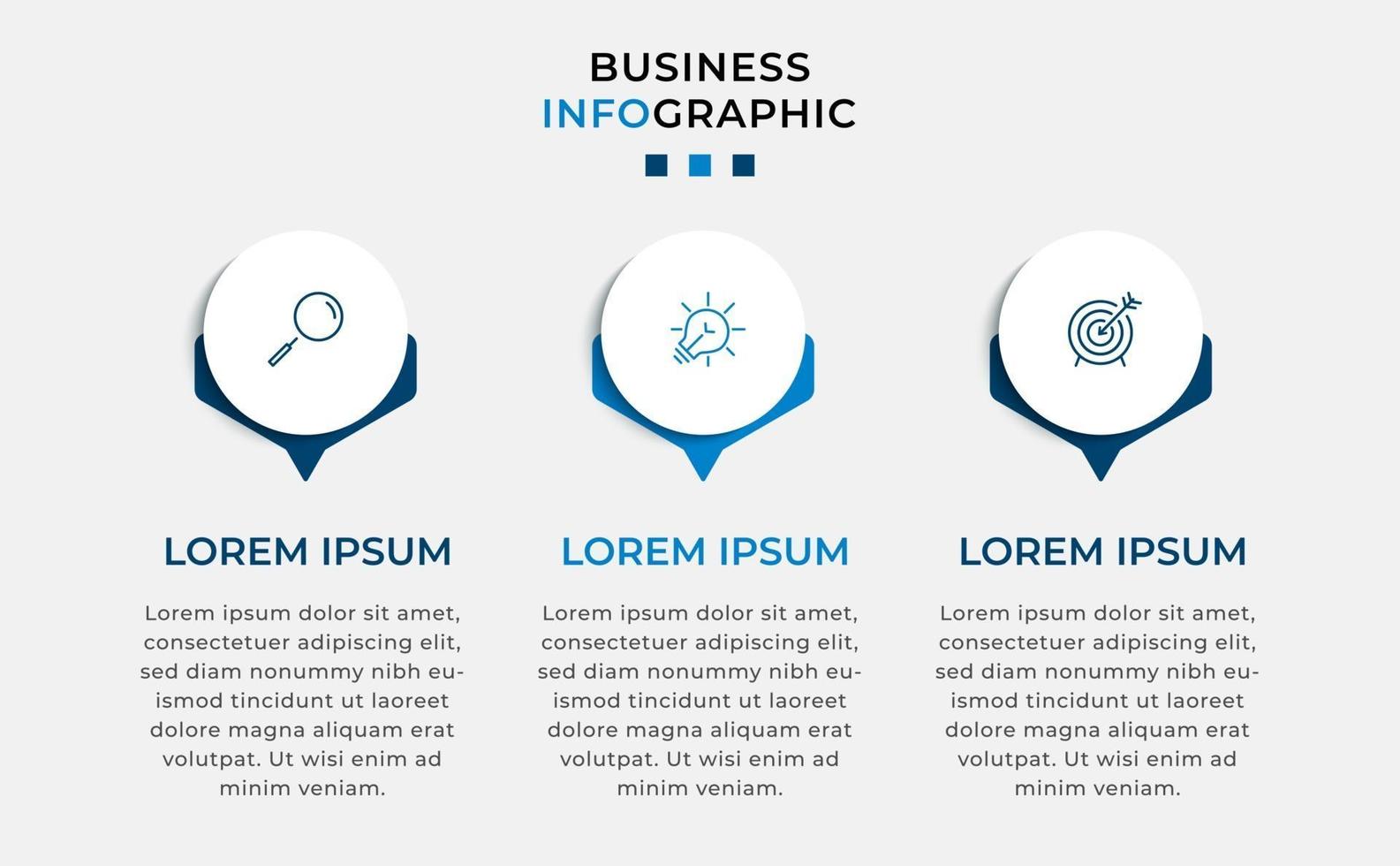 Infographic design business template with icons and 3 options or steps vector