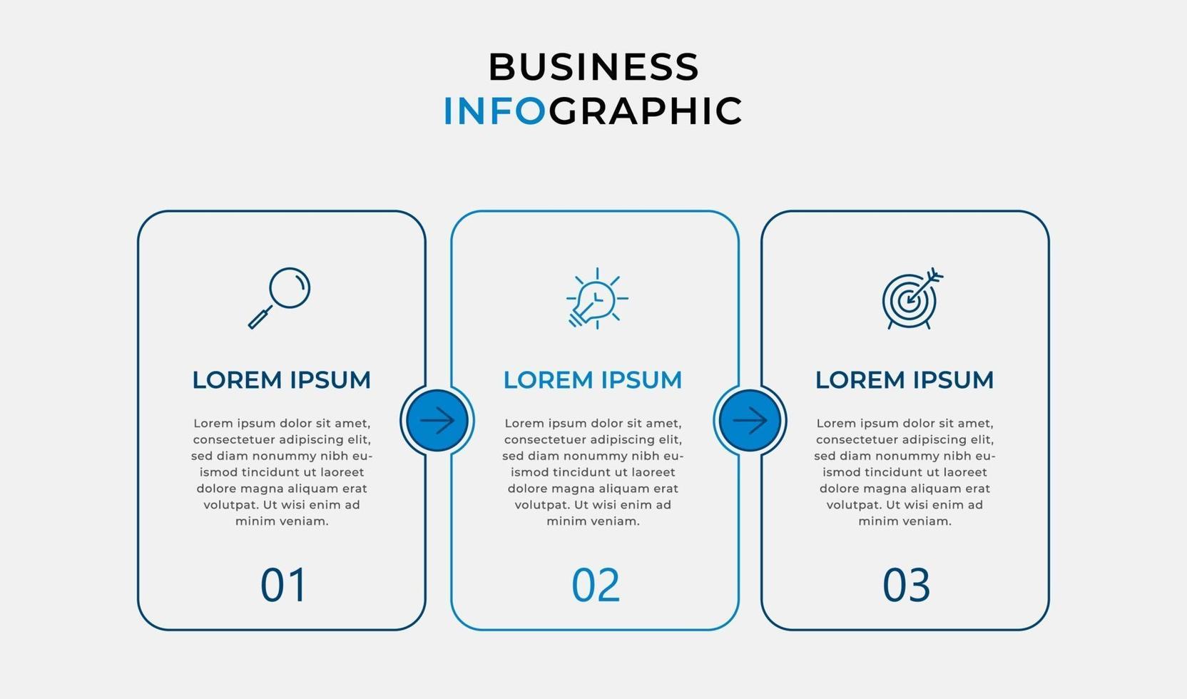 Infographic design business template with icons and 3 options or steps vector