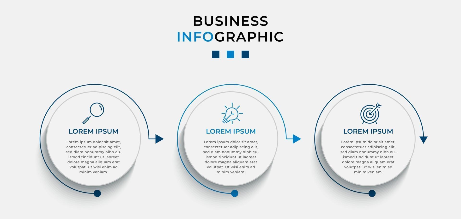 Infographic design business template with icons and 3 options or steps vector