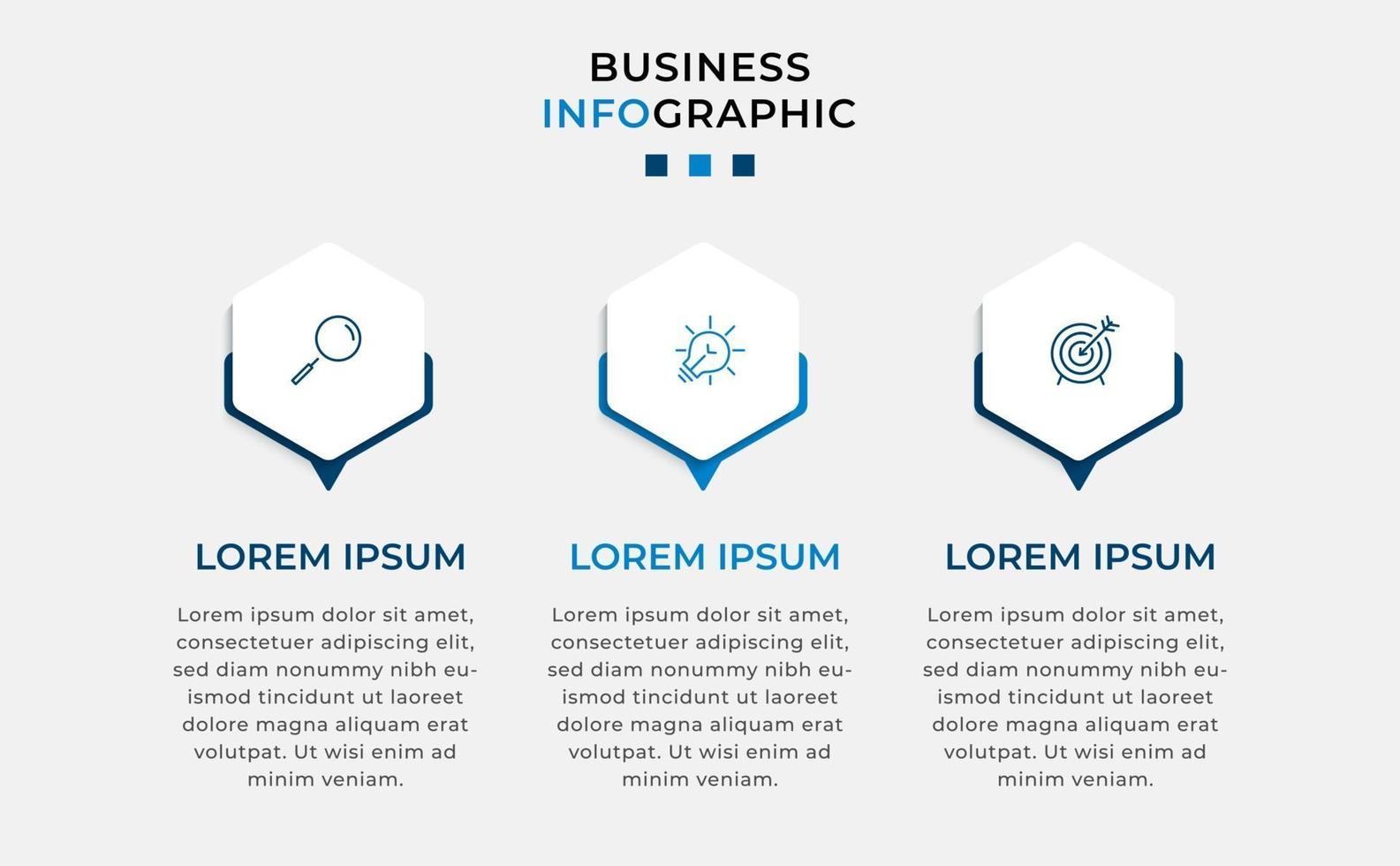 Infographic design business template with icons and 3 options or steps vector