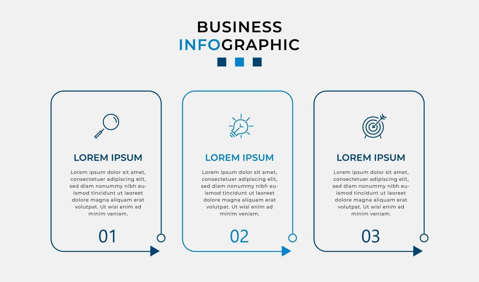 Infographic design business template with icons and 3 options or steps vector