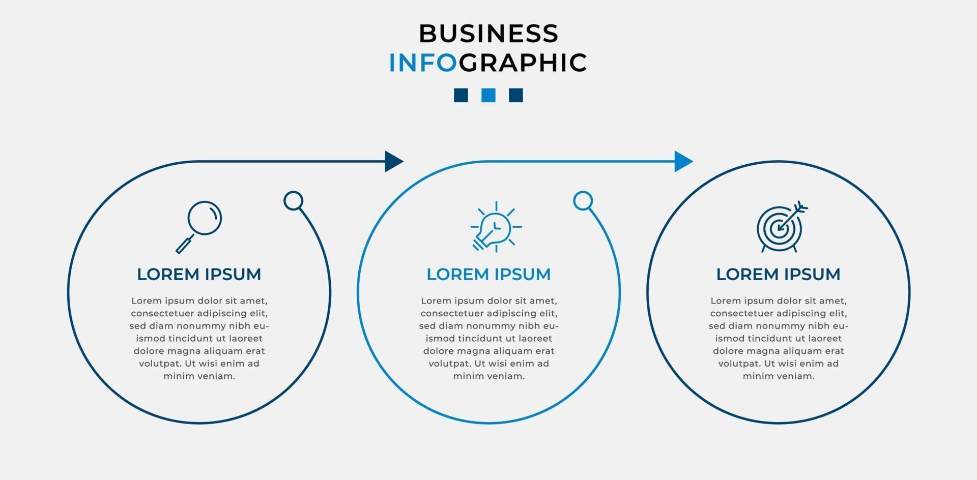 Infographic design business template with icons and 3 options or steps vector