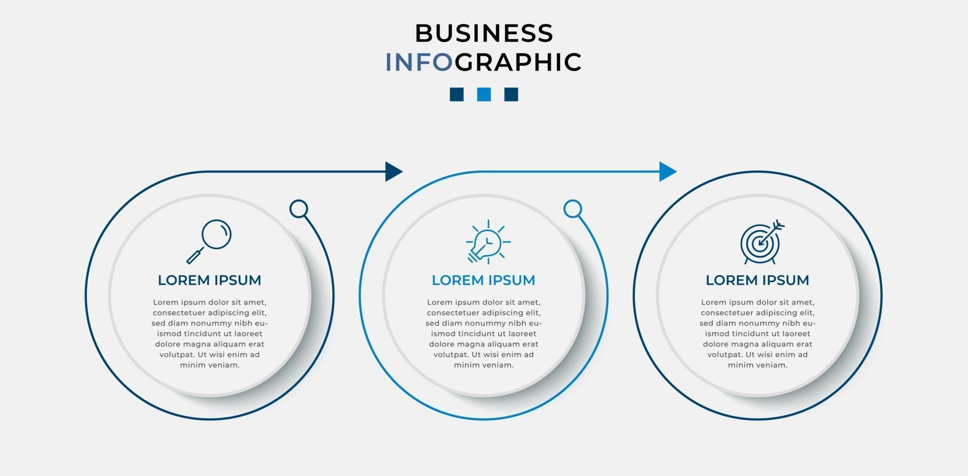Infographic design business template with icons and 3 options or steps vector