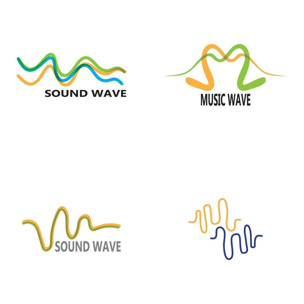 Sound waves vector illustration