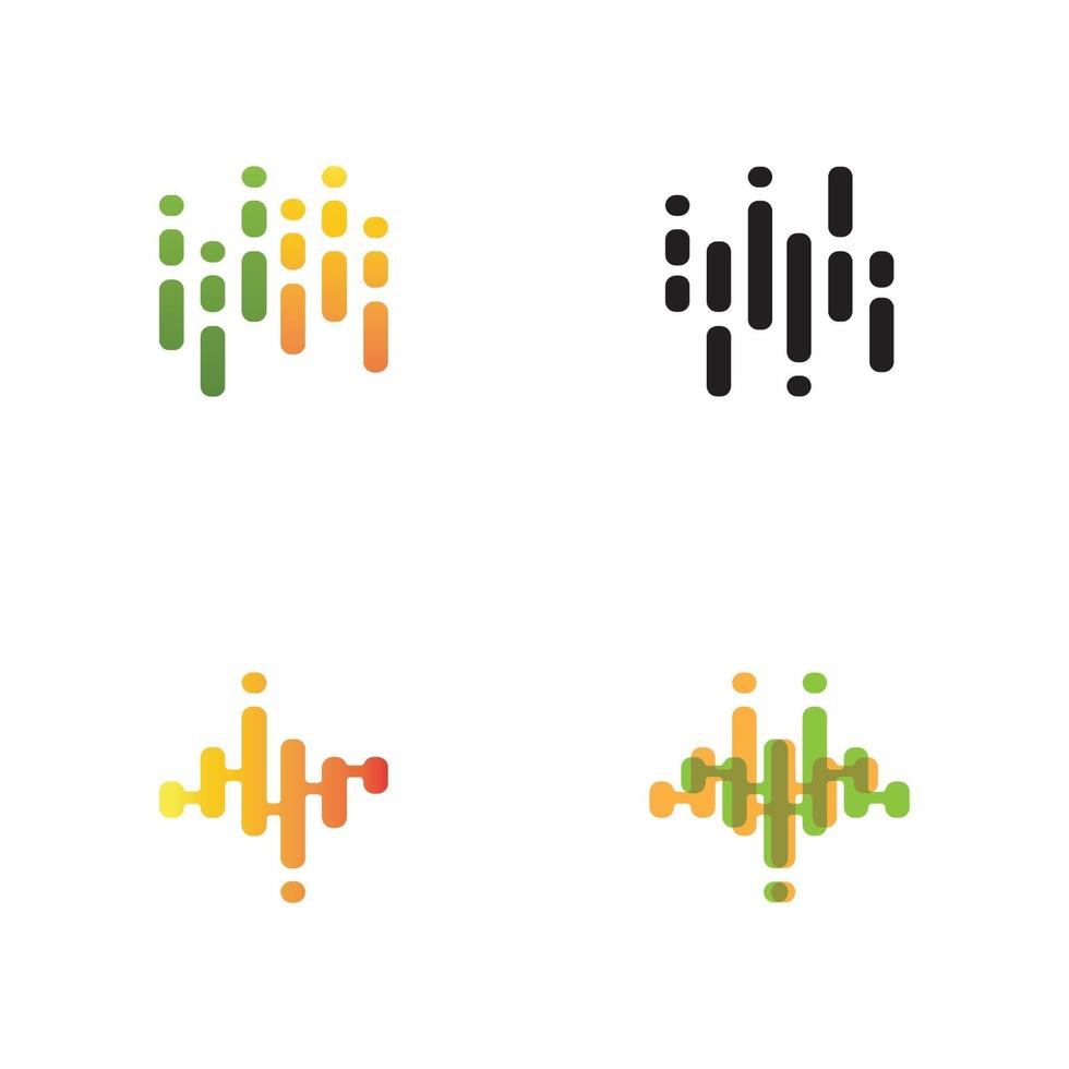 Sound waves vector illustration