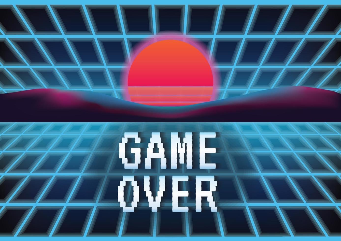 retro vintage Game zone game icon background vector