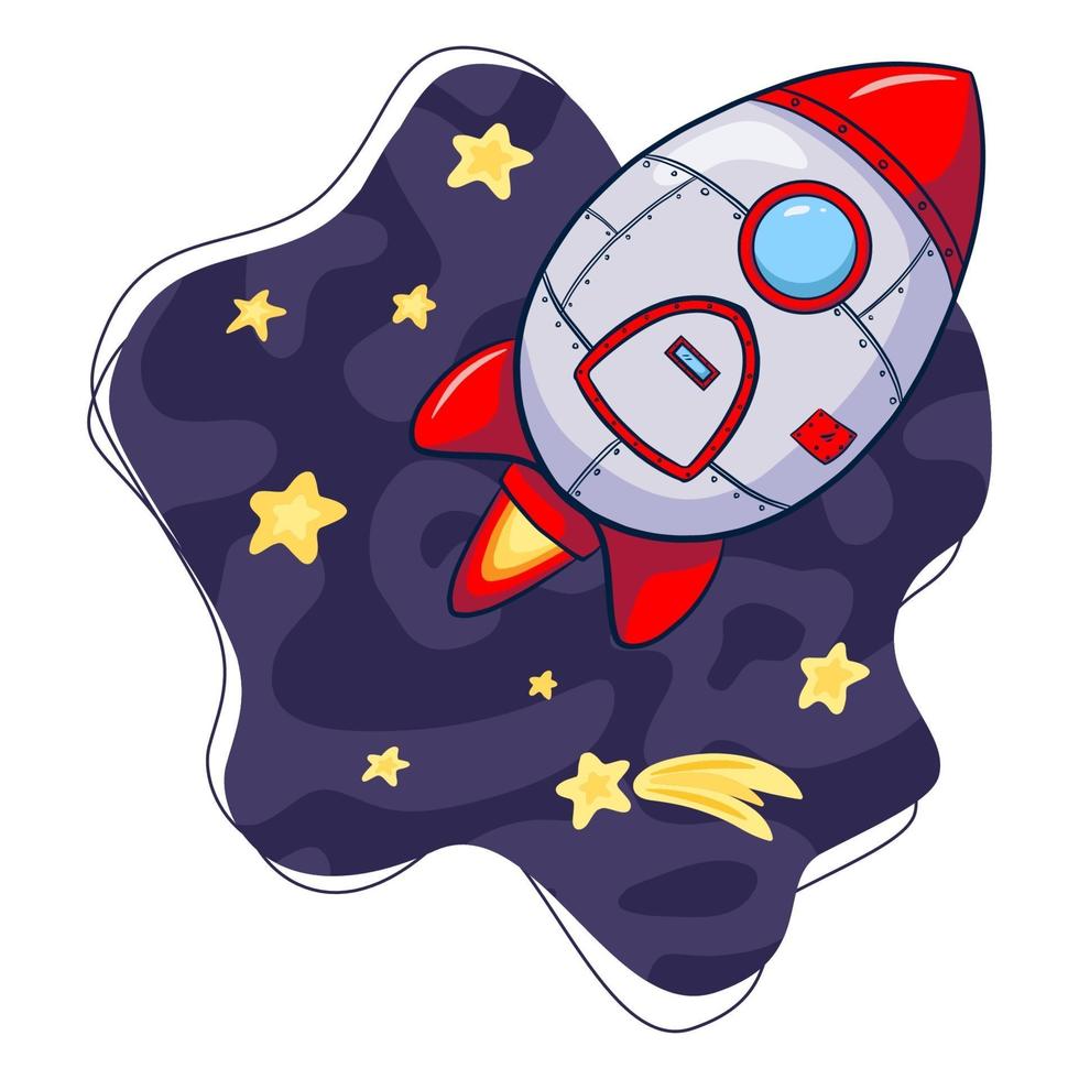 Cartoon Rocket Illustration vector