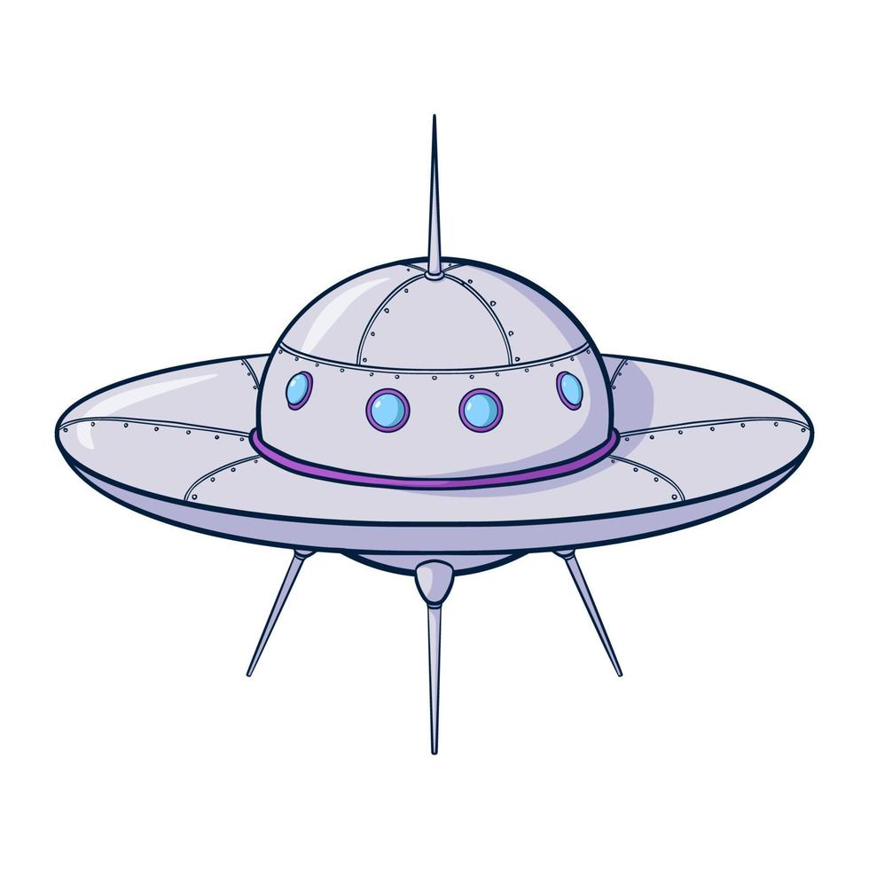 Cartoon Illustration of Spaceship vector