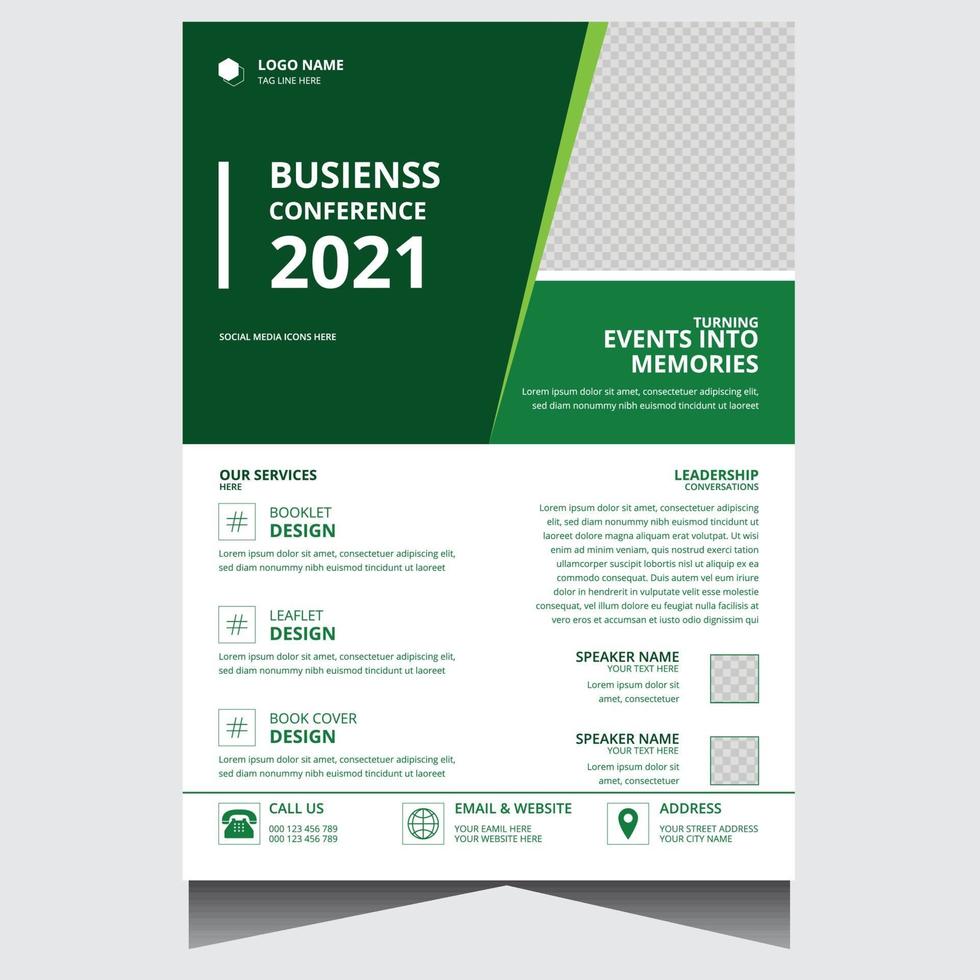 Special corporate business event flyer design template vector