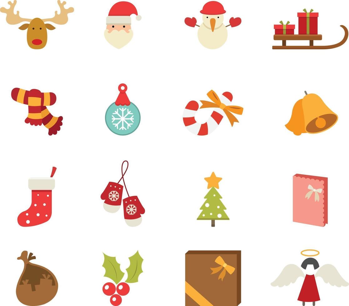 christmas icons vector