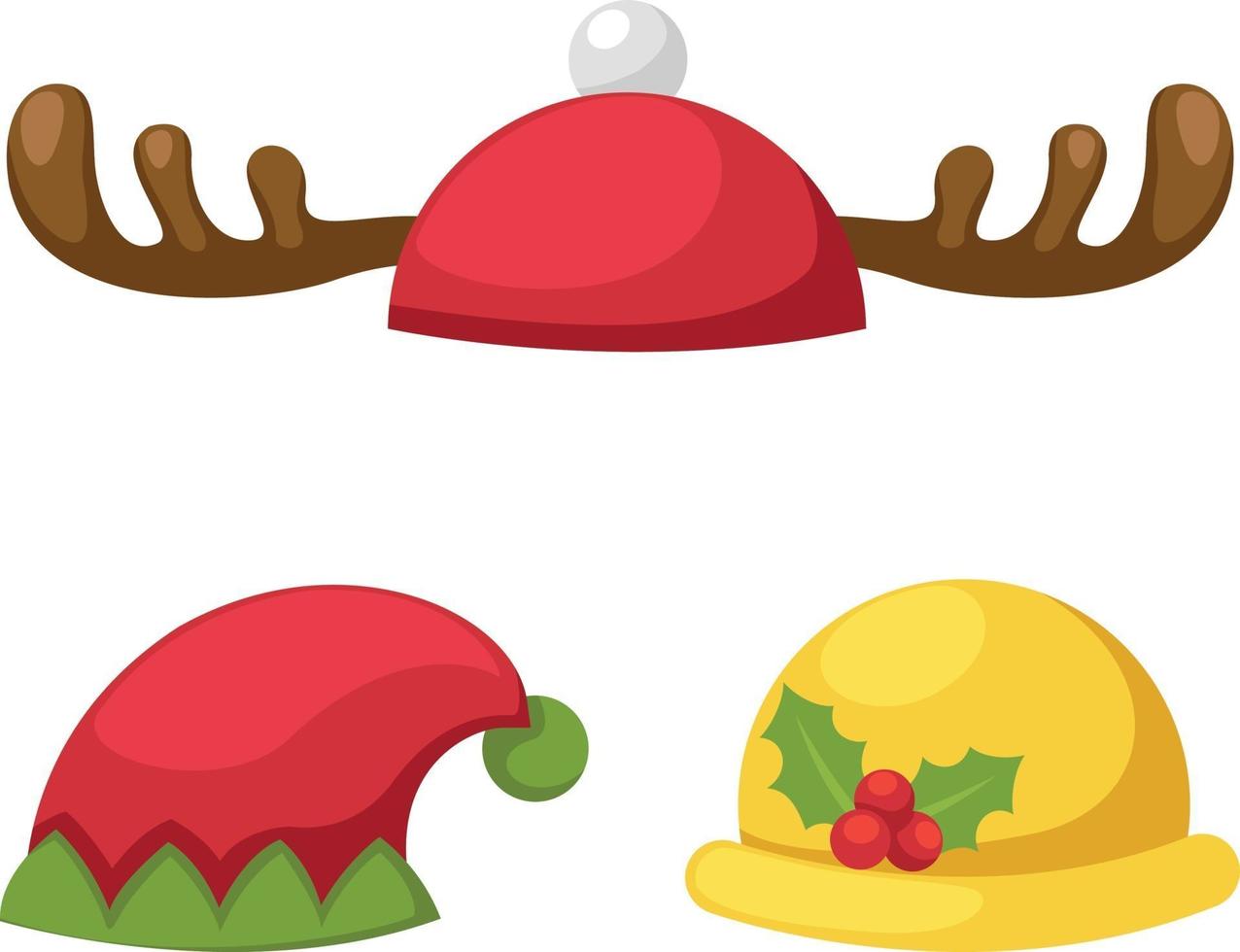 hat set isolated vector illustration