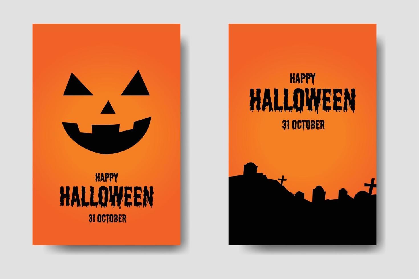 Happy Halloween Phone Template Bundle vector