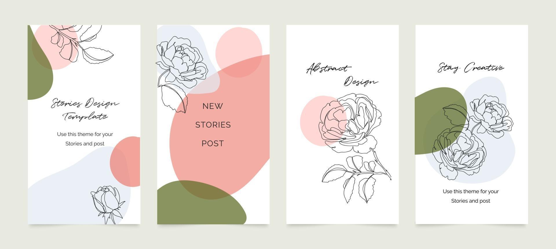 Rose cover template. floral invitation and card design vector. vector
