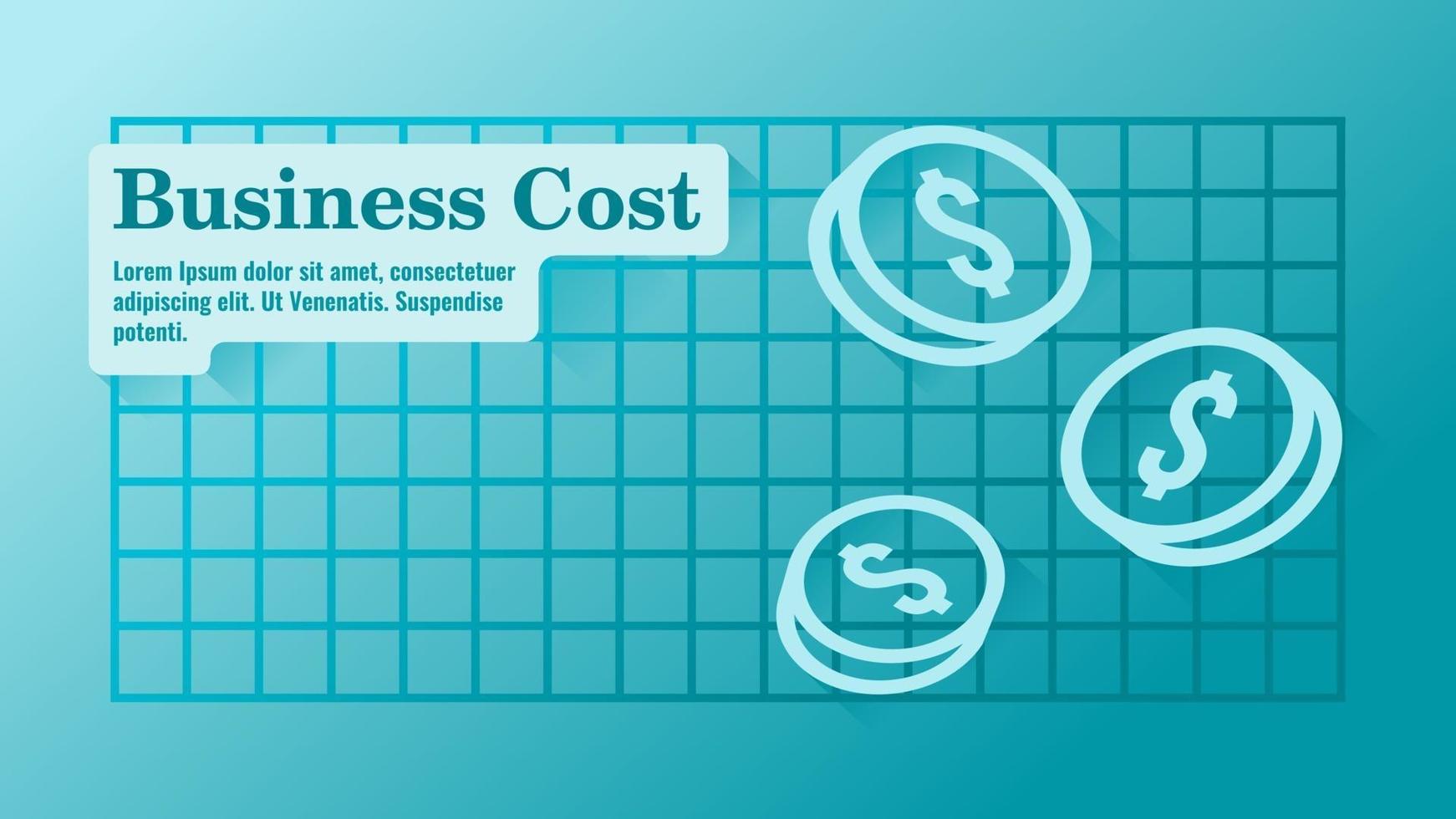Business Cost with Coins Flying Presentation Template vector