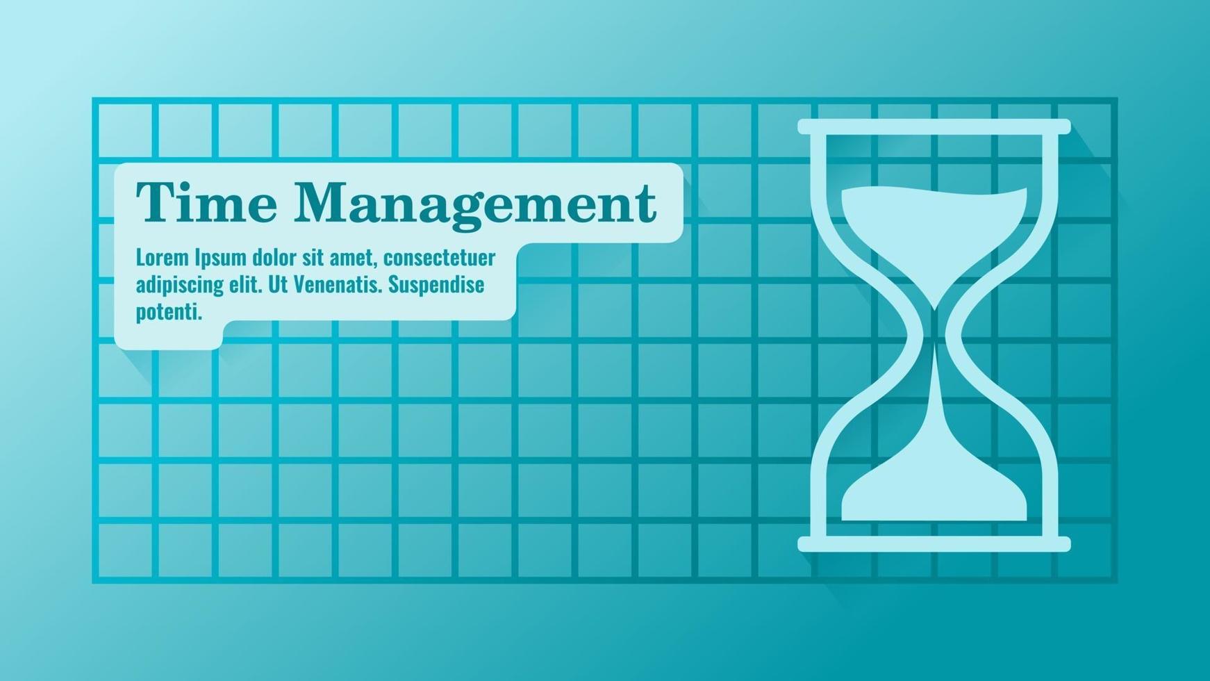 Time Management with Hourglass Presentation Template vector
