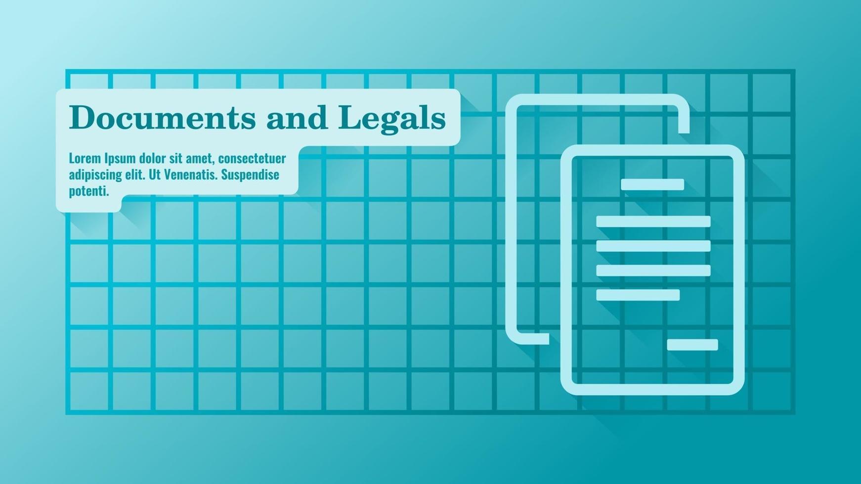 Plantilla de presentación de documentos comerciales y legales. vector