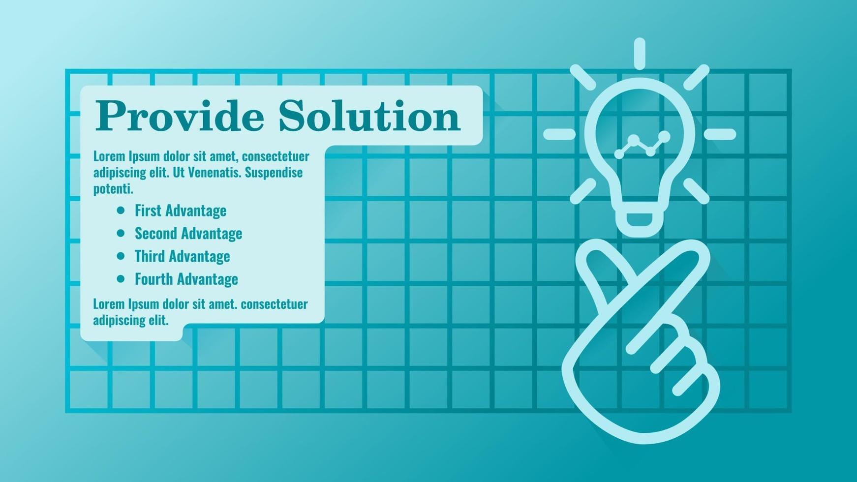 Provide or Give Solution Business Presentation Template vector