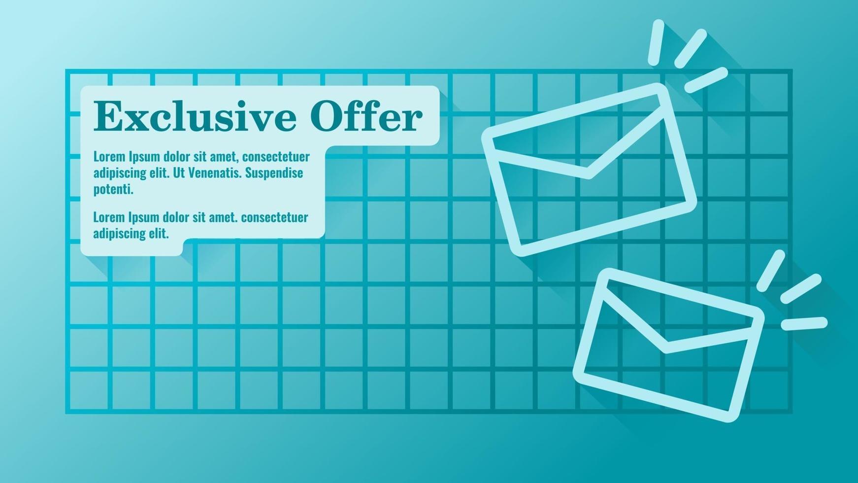 Exclusive Offer via Email Business Presentation Template vector