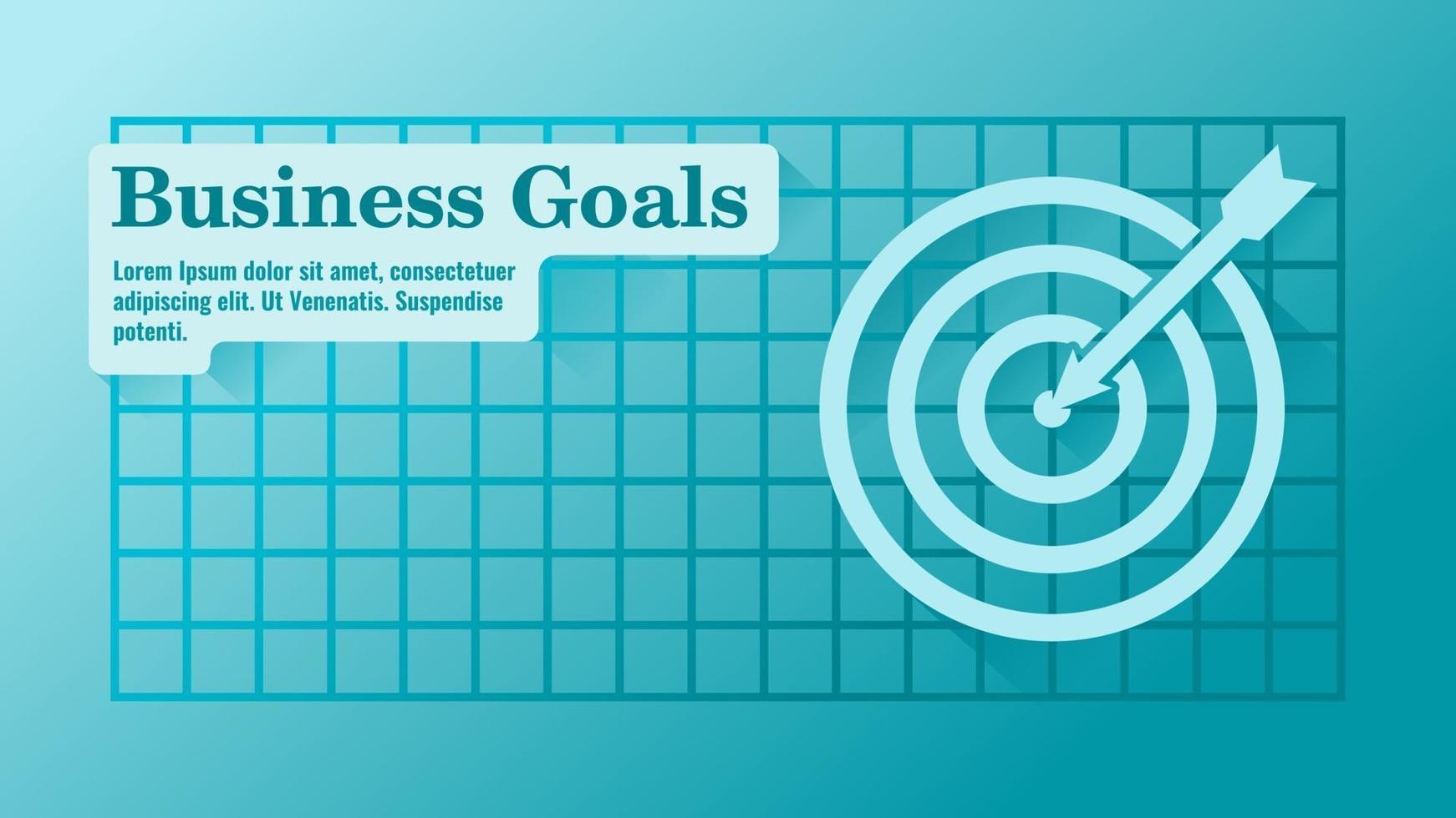 Business Target or Goals Presentation Template vector