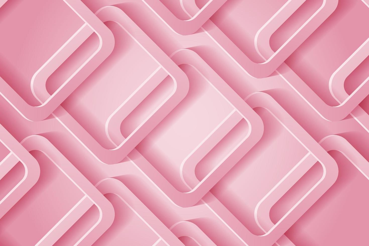 Abstract 3d background with pink  papercut vector