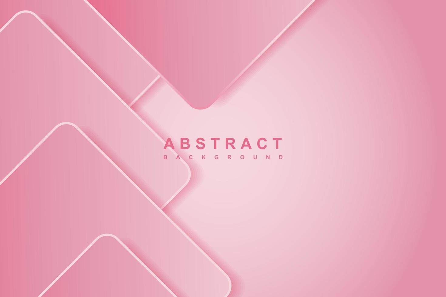 abstract gradient pink background with geometric shapes 3d decoration vector