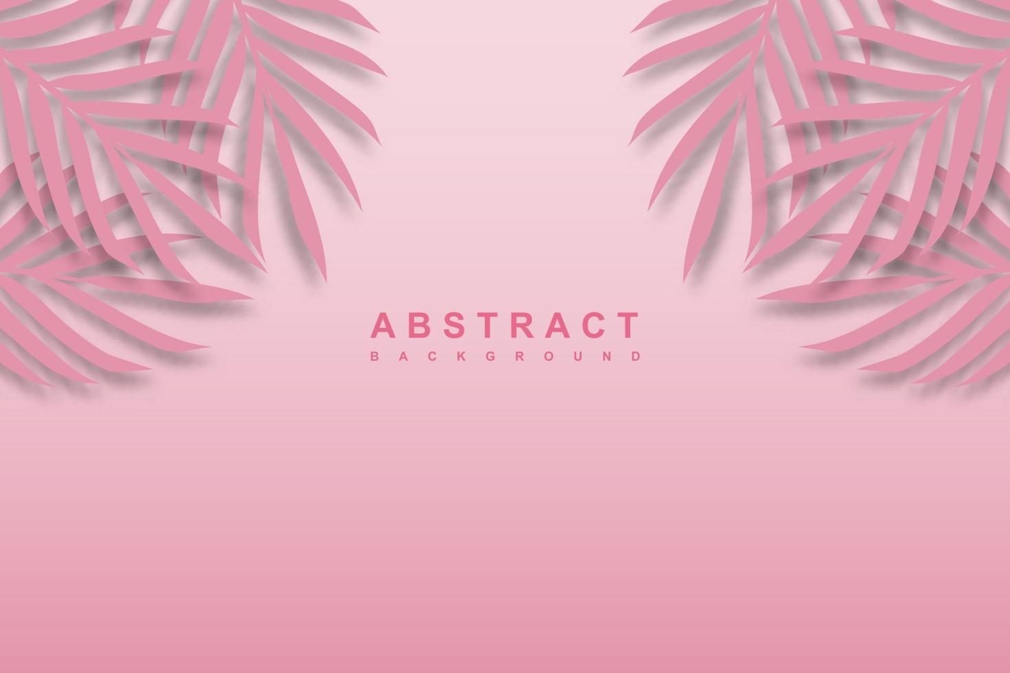 Abstract pink background with floral elements vector