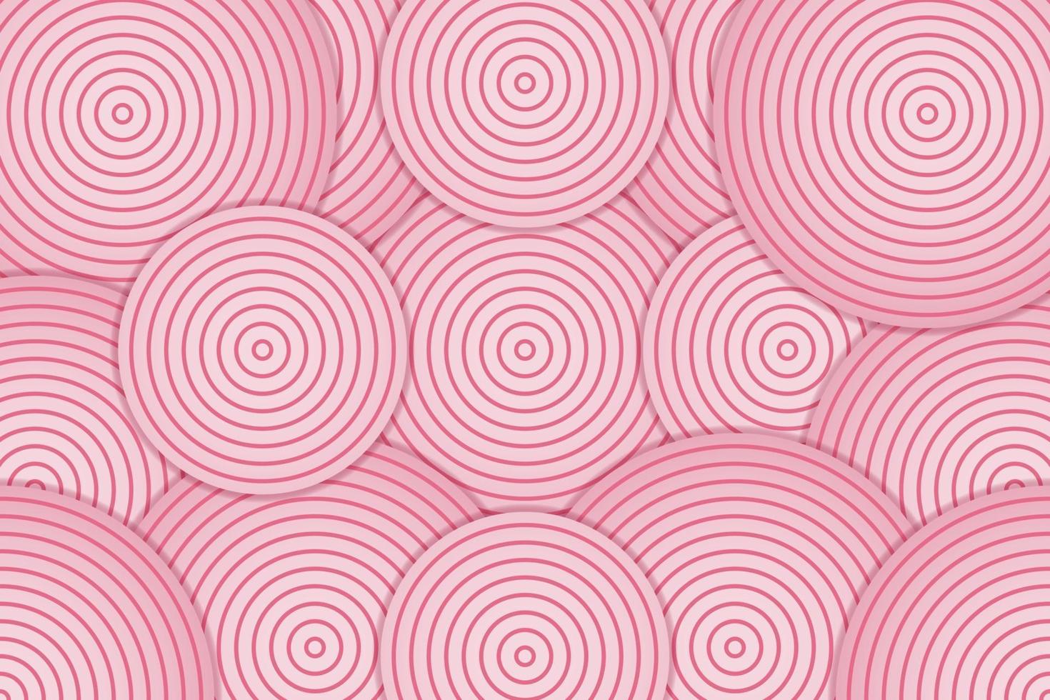 fondo rosa abstracto con capa circular vector