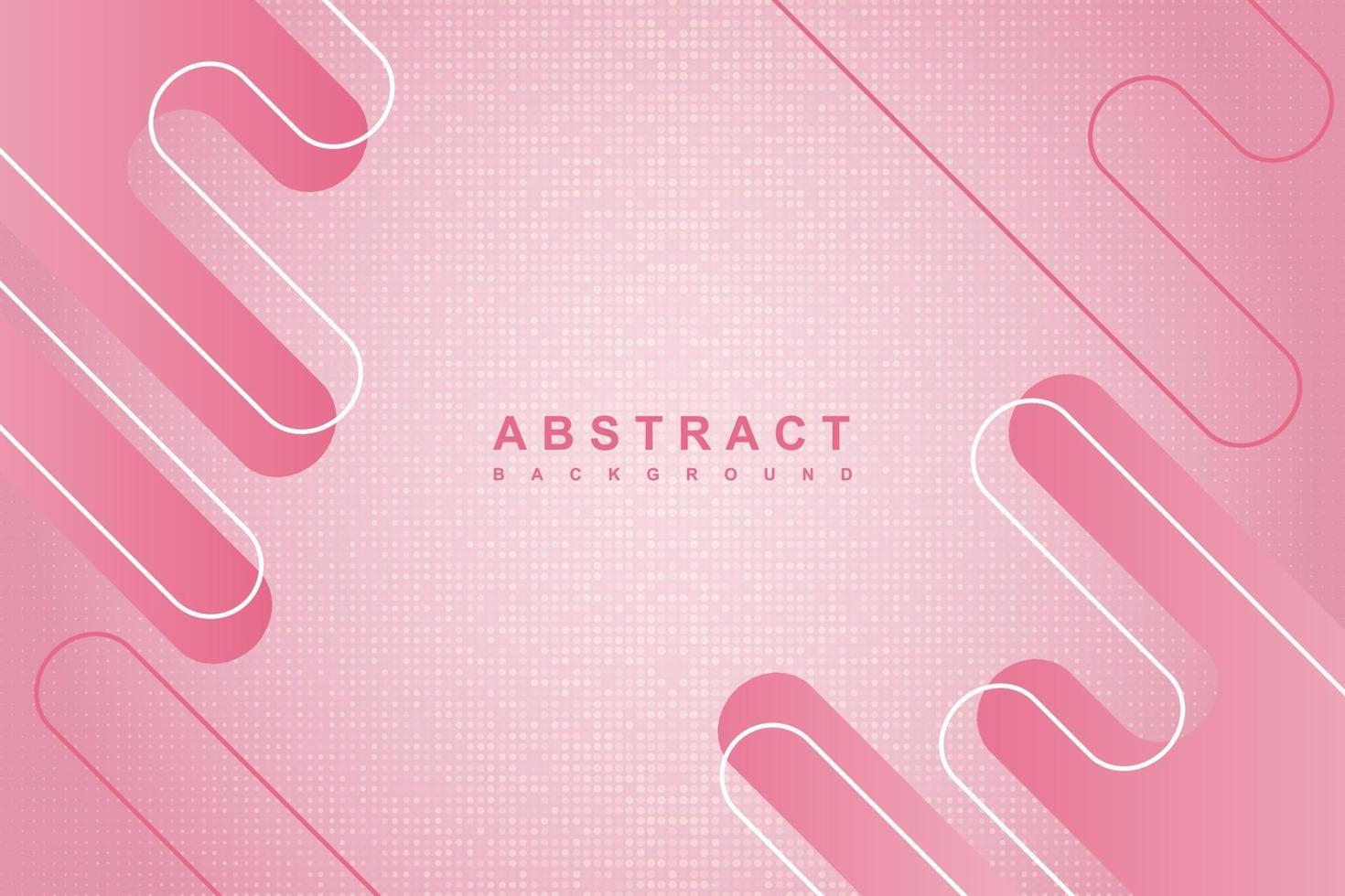 Abstract gradient pink background with geometric shape rounded vector