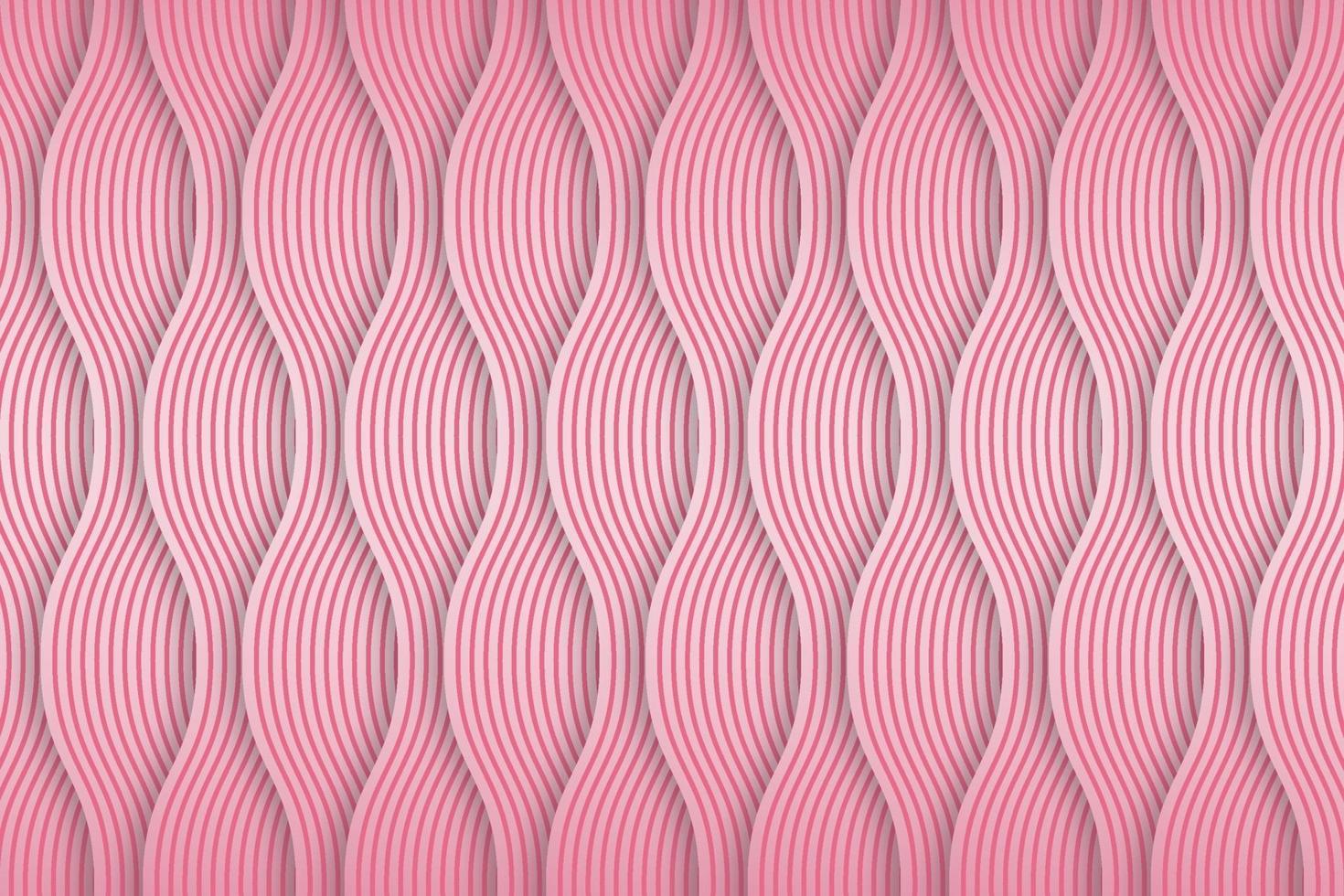 Abstract dynamic wavy line colorful pink background vector