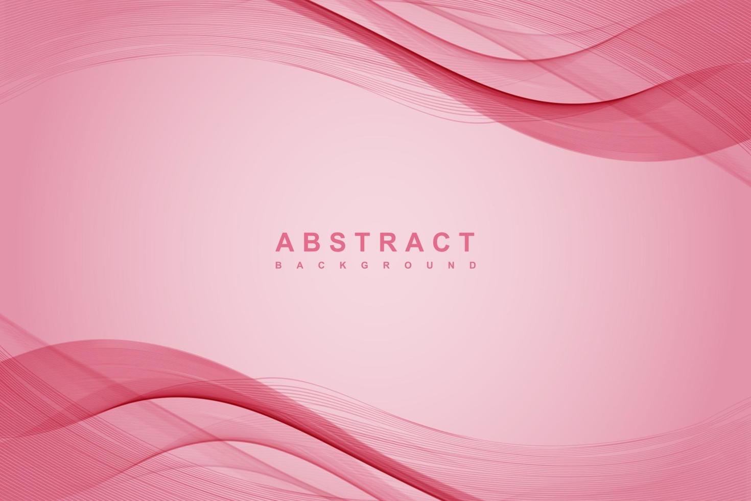 Abstract pink background with with wavy lines vector