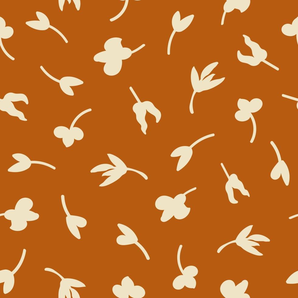Seamless pattern with illustration of flowers vector