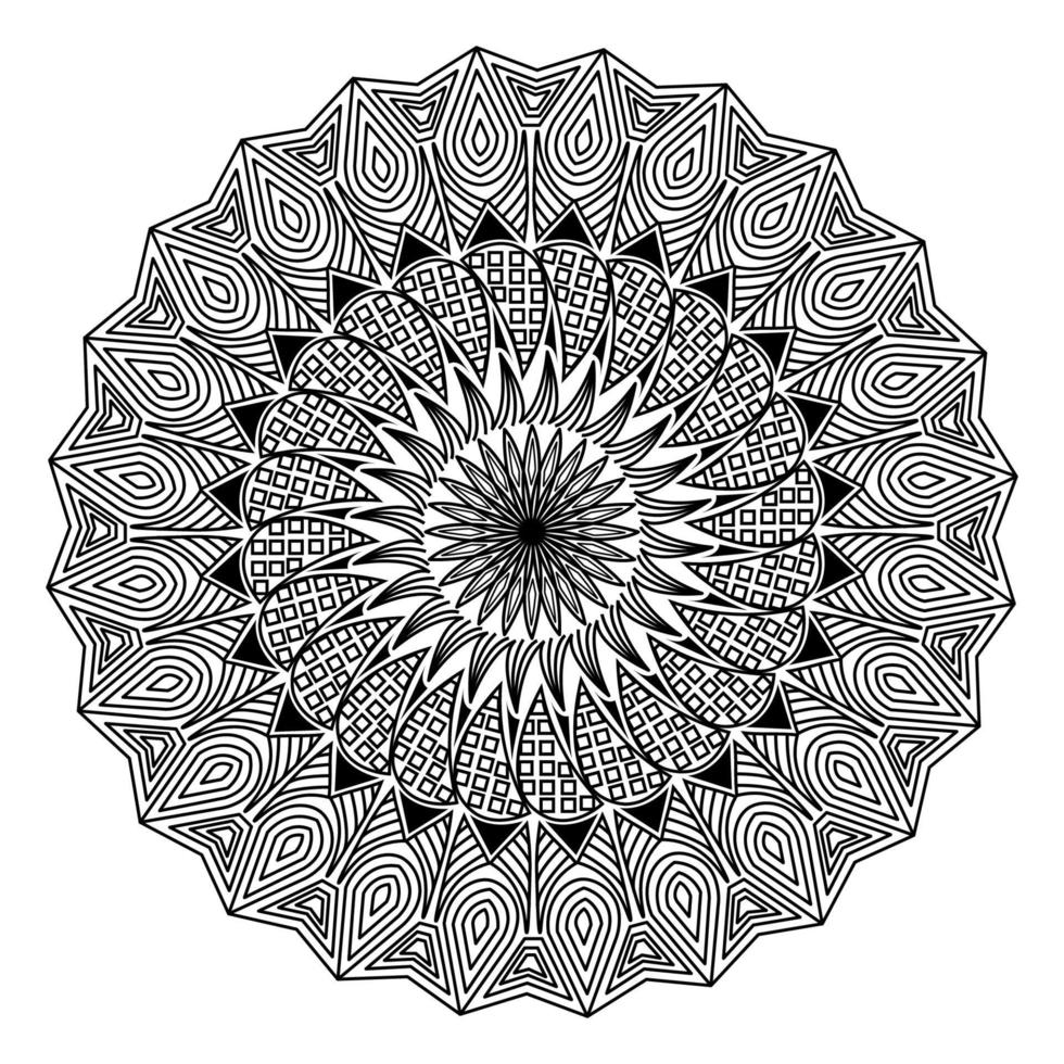 Mandala ornamental ornate round tribal background of invitation card vector