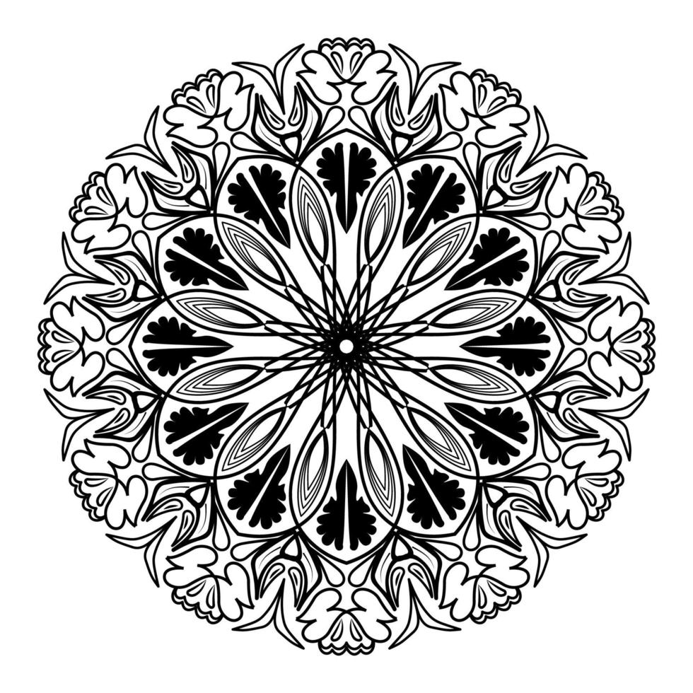 mandala decorative floral mehndi design of ornamental style artwork vector