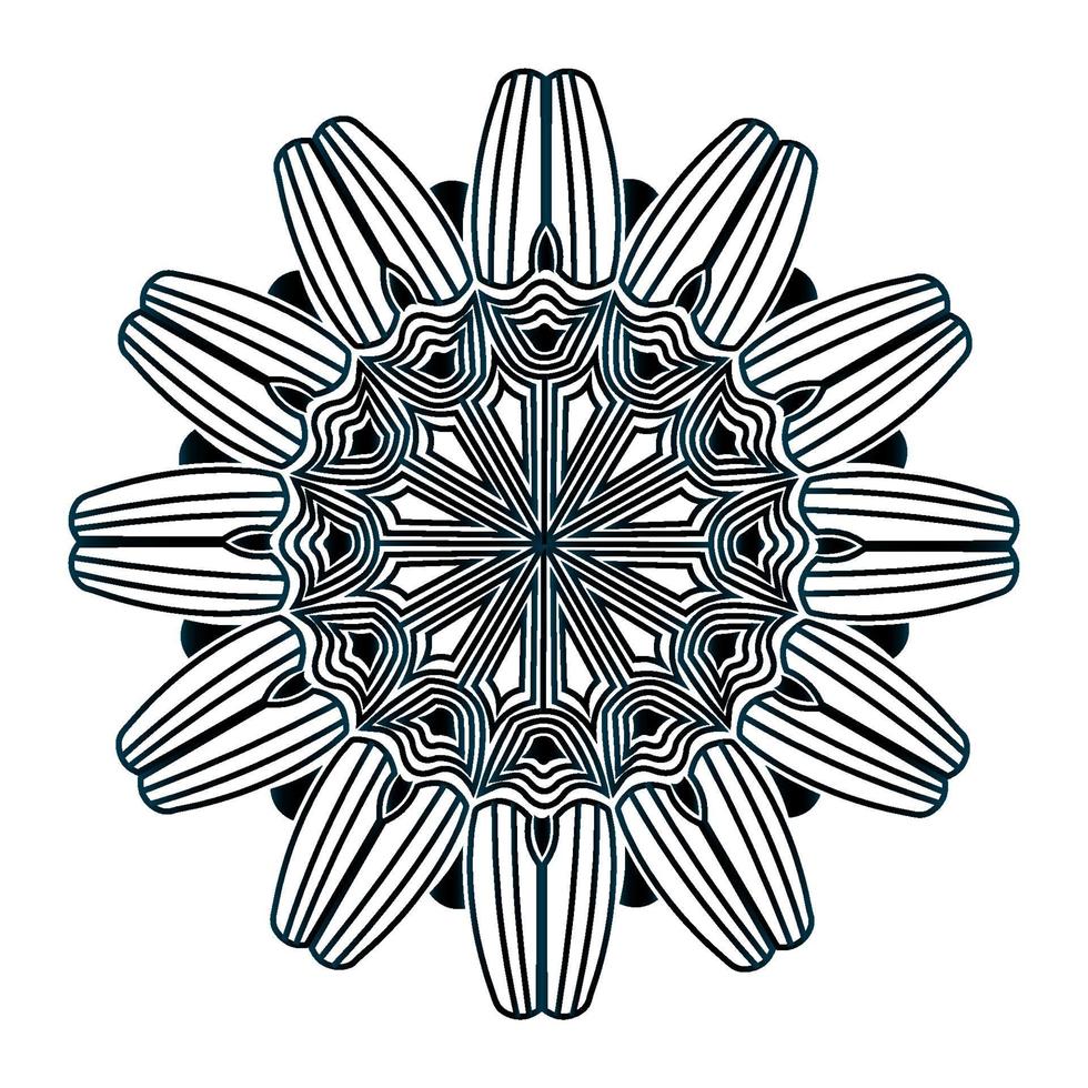 Mandala floral abstract design of background artwork for meditation vector