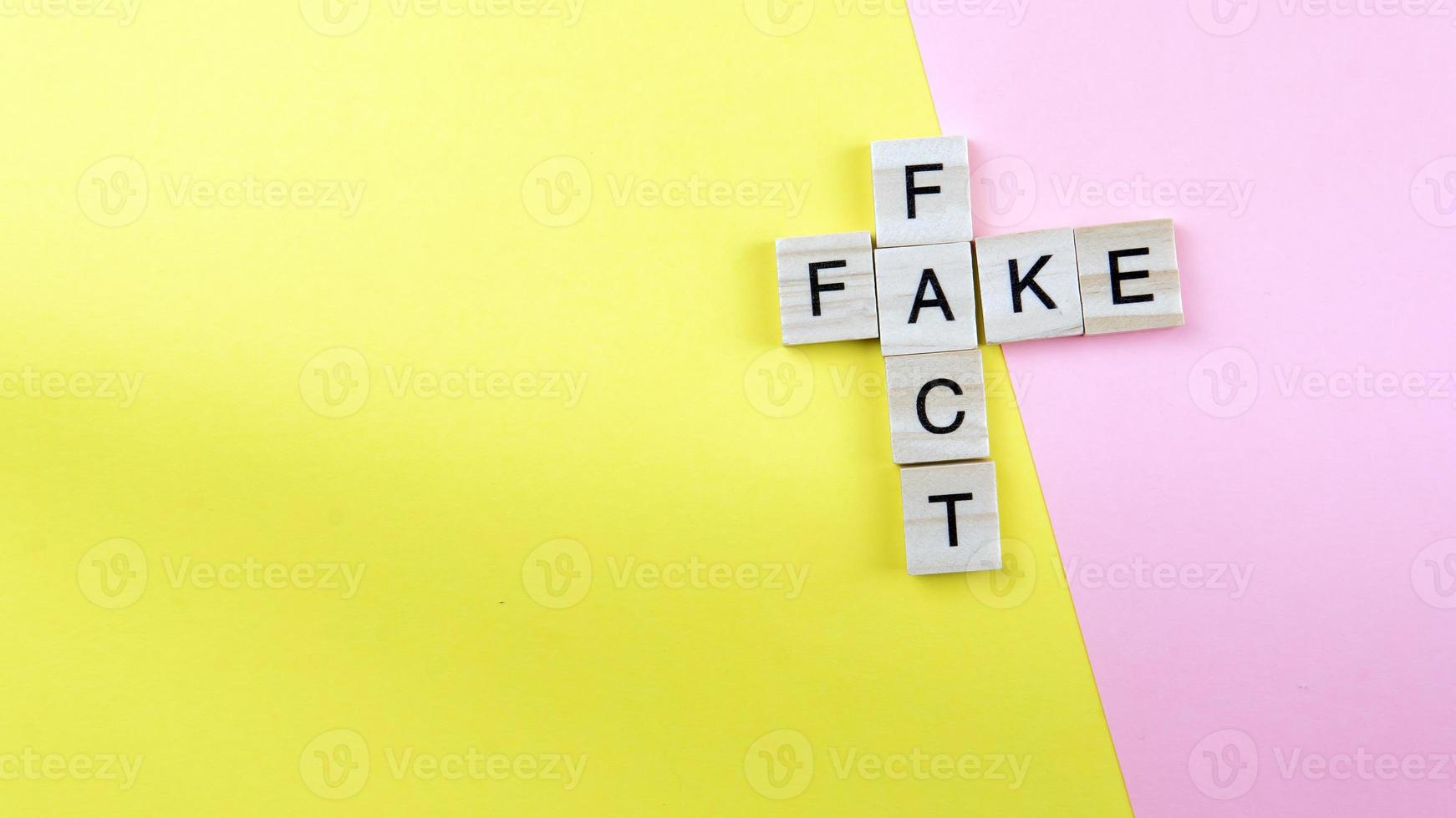 Fake and  Fact Word photo