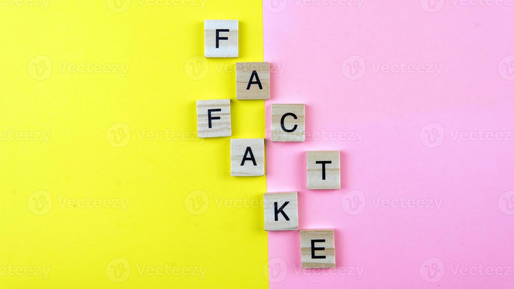 Fake and  Fact Word photo