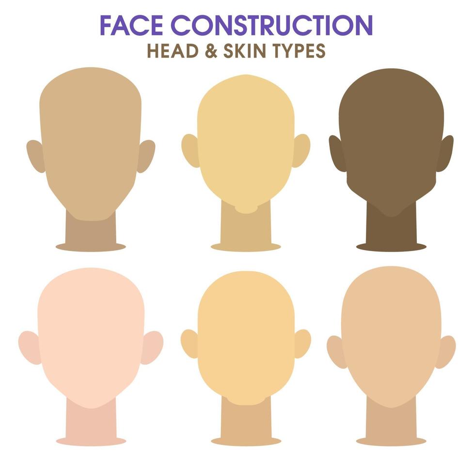 Woman face constructor. vector