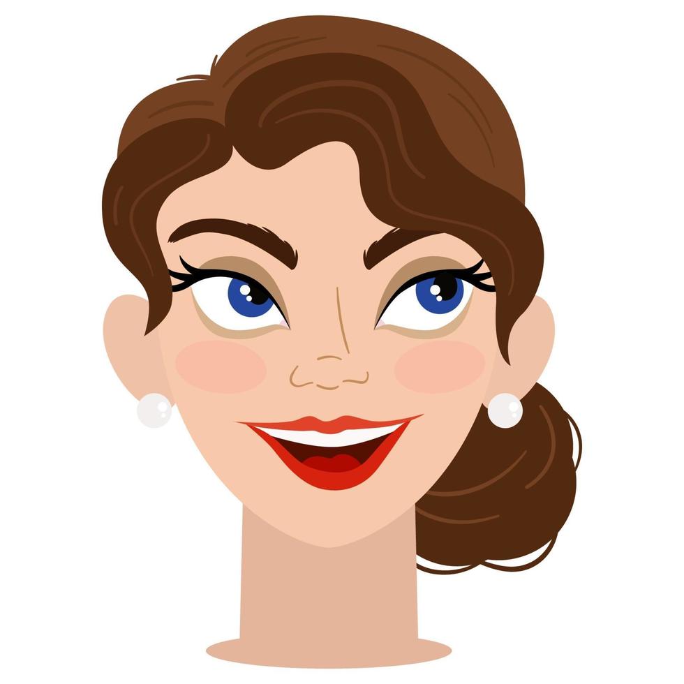 Girls head for women face constructor. vector