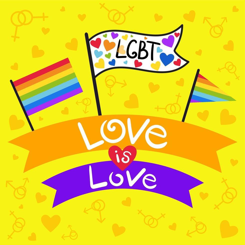 LGBT activism. Poster. Pride. vector