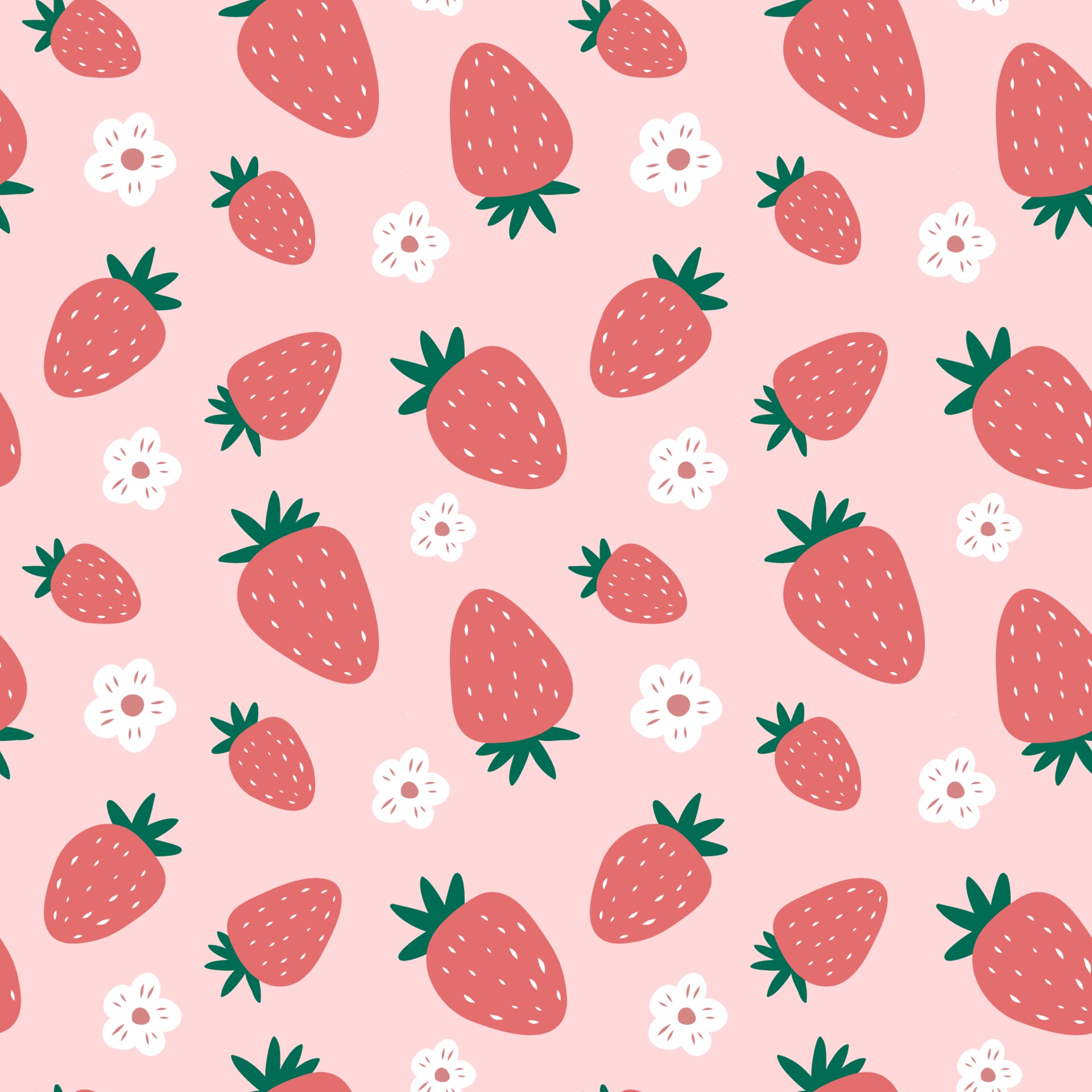 Cute Strawberry Seamless Pattern 3136876 Vector Art At Vecteezy