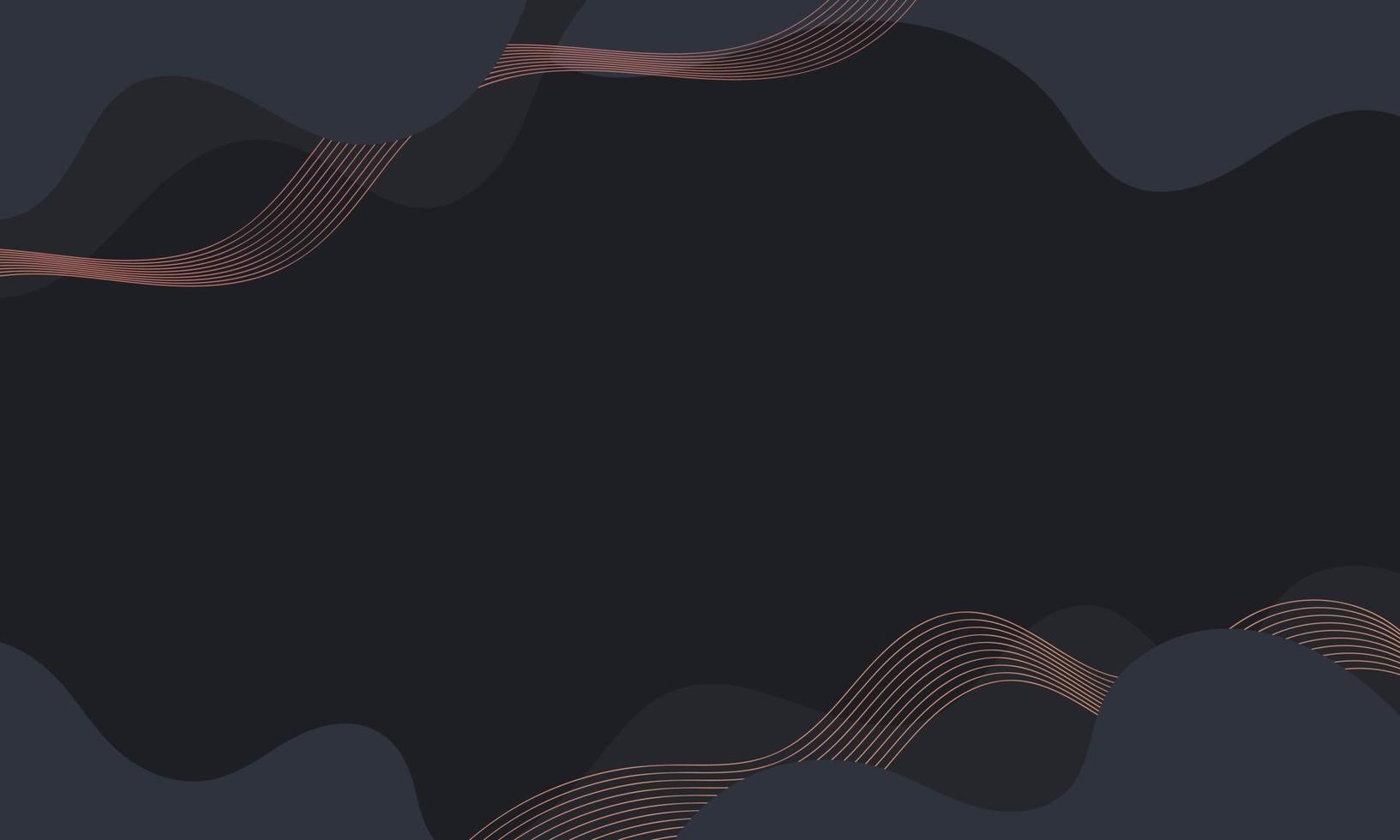 Abstract Black Fluid Wave Background vector