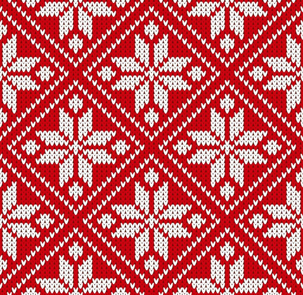 Knitted color squares seamless pattern vector illustration