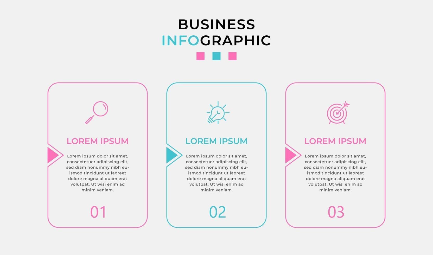 Infographic design business template with icons and 3 options or steps vector