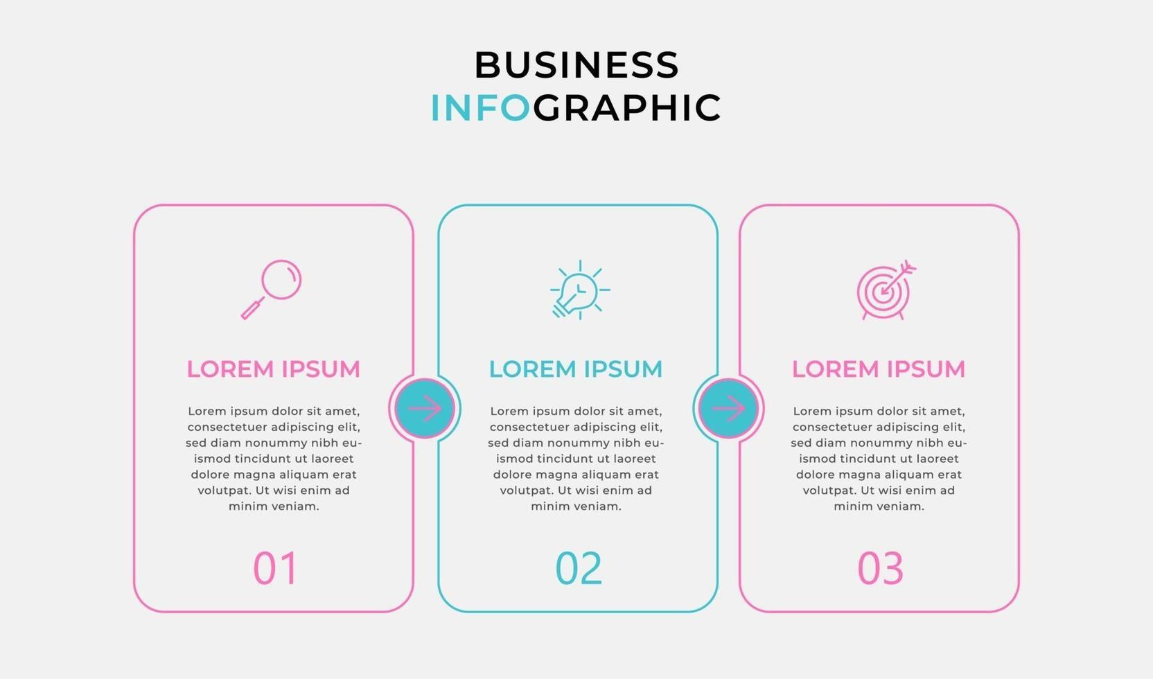 Infographic design business template with icons and 3 options or steps vector