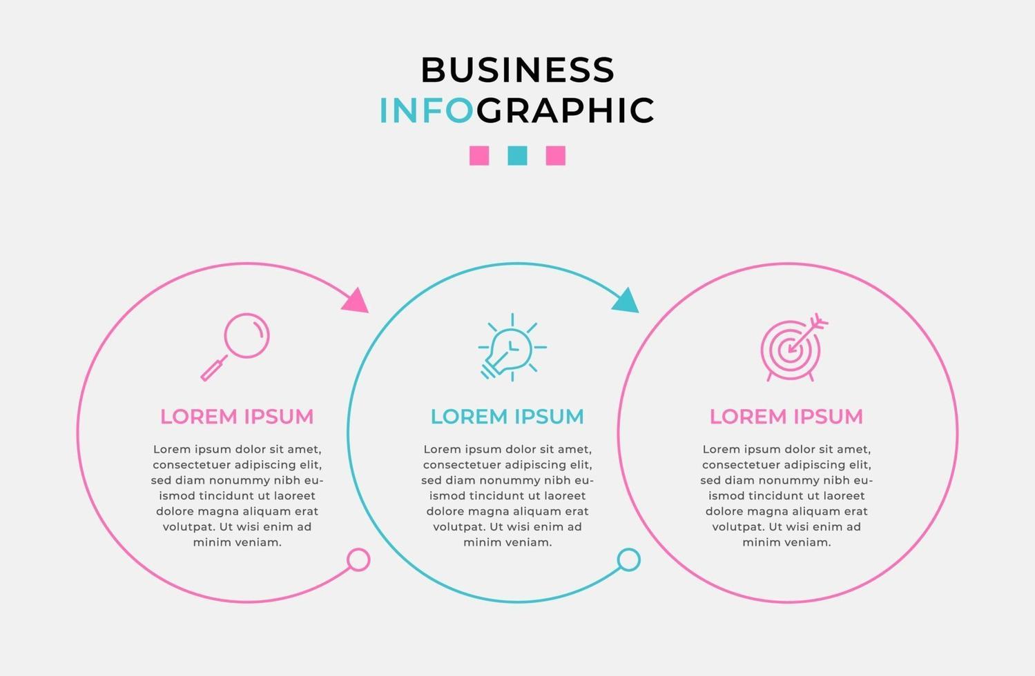 Infographic design business template with icons and 3 options or steps vector