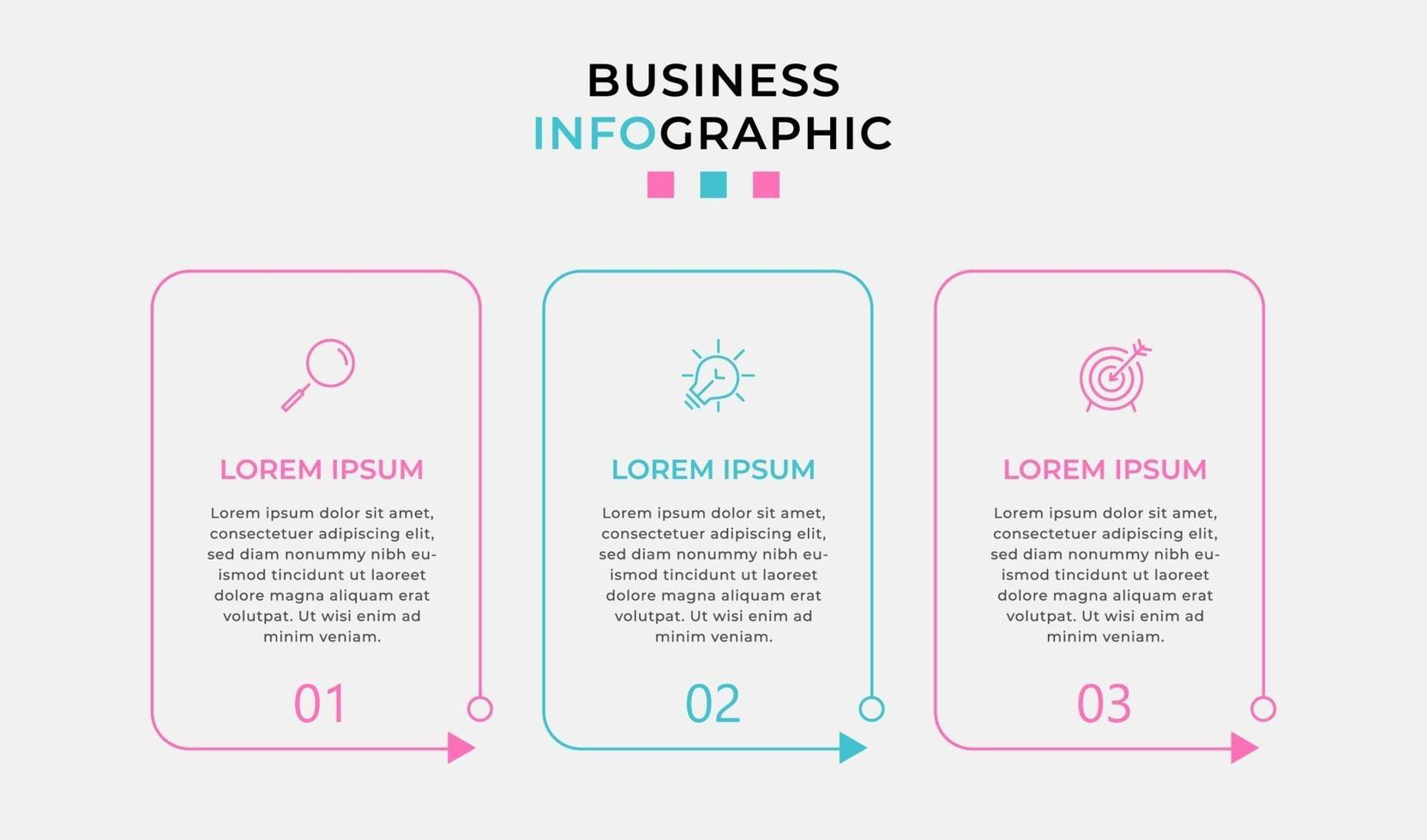 Infographic design business template with icons and 3 options or steps vector