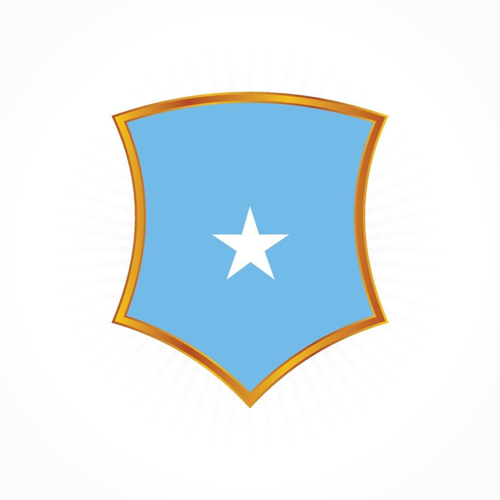 Somalia flag vector with shield frame