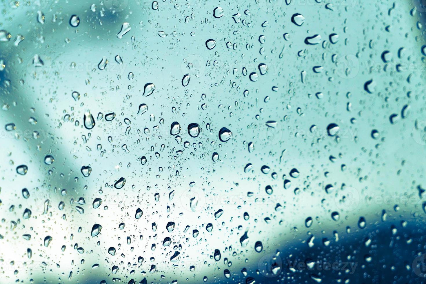 Rain drops on the window photo